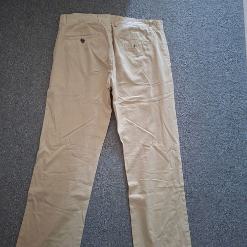 Fabric summer men's pants beige like new, size S