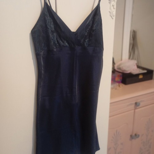 Abysse satin lingerie set like new, dark blue