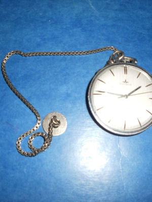 Dugena pocket watch authentic vintage like new, silver
