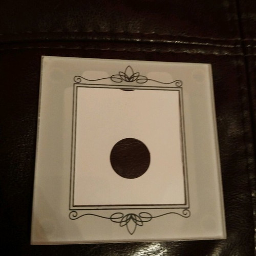 Glass coaster new with inner sleeve for printing 9x9 cm
