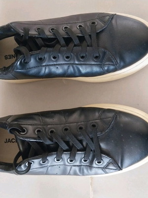 Ανδρικά παπούτσια Jack & Jones μεταχειρισμένα, νούμερο 41, μαύρα casual