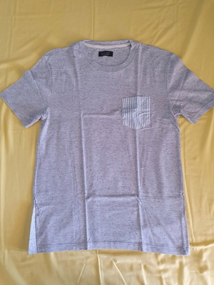 Zara men's short-sleeve shirt size S like new, gray