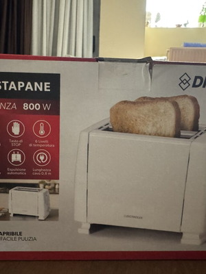 Dictrolux 2-Slice Toaster 800W with 6 Temperature Settings