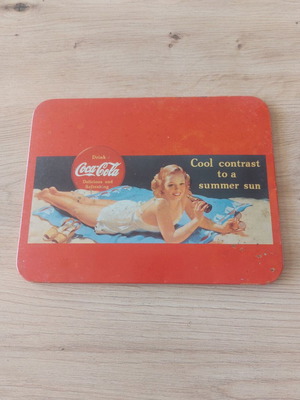 Coca-Cola vintage collectible tin sign used
