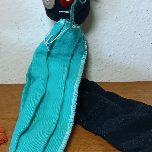 Handmade hand puppets used, pack