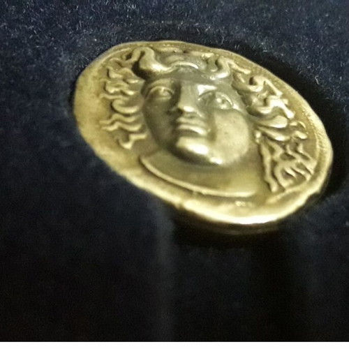 Velvet case with 9.25 silver coin from 1st International Collectibles Exhibition Larissa