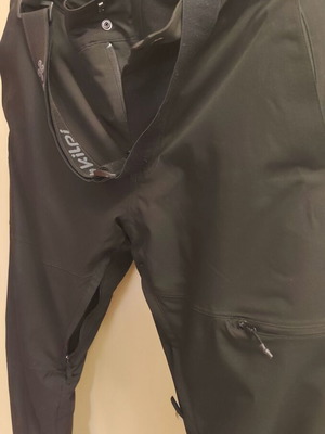 Men's warm adjustable ski pants 500 like new, black large