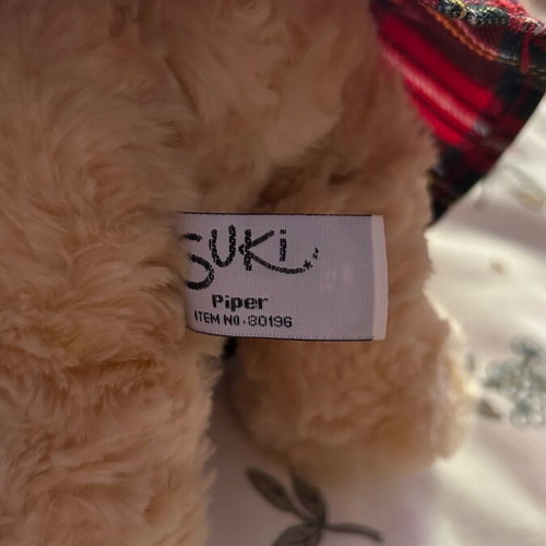 Suki Piper Bagpipe Bear plush in excellent condition