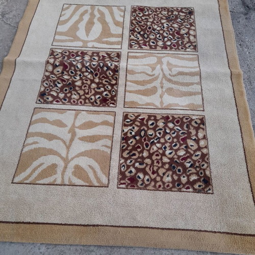 Beige-Bordeaux rug 170x210 cm used