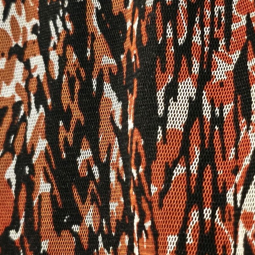 Blouse 3/4 sleeve printed brown black medium like new