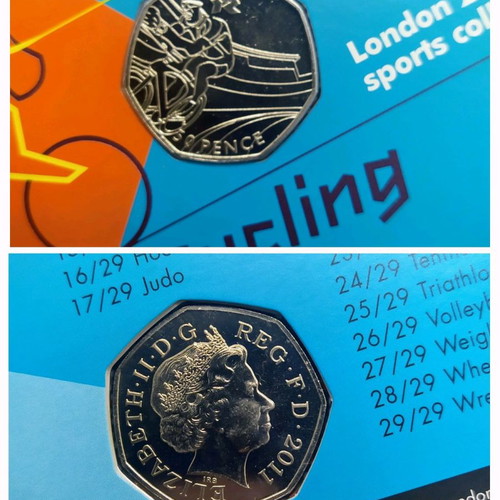 London 2012 Olympic Cyclist Collector Coin