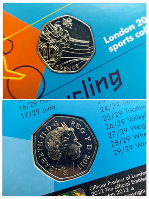 London 2012 Olympic Cyclist Collector Coin