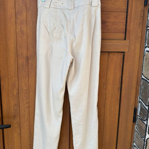 Express pants with high waist like new, beige linen blend