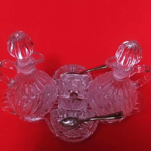 Spice set new 10 pieces, German vintage crystal