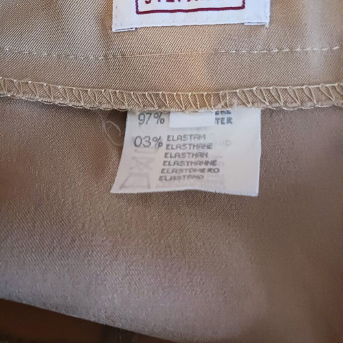 Stefanel beige fabric pants like new, sizes XXS - XS