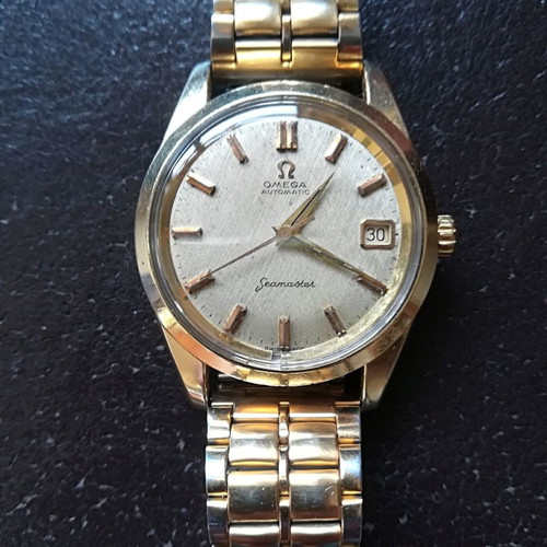 Omega Seamaster 1962 μεταχειρισμένο επιχρυσωμένο ρολόι Cal 562