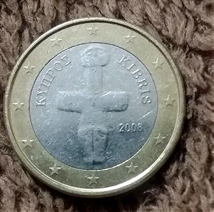 Συλλεκτικό κέρμα 1 ευρώ Κύπρο 2008