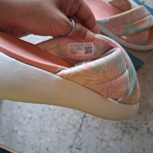 TOMS Alpargata Mallow Crossover Sandals New Candy Pink Tie Dye