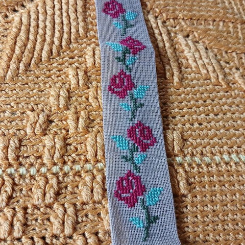 Bookmark with embroidery used