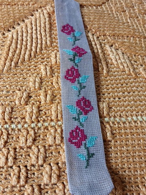 Bookmark with embroidery used