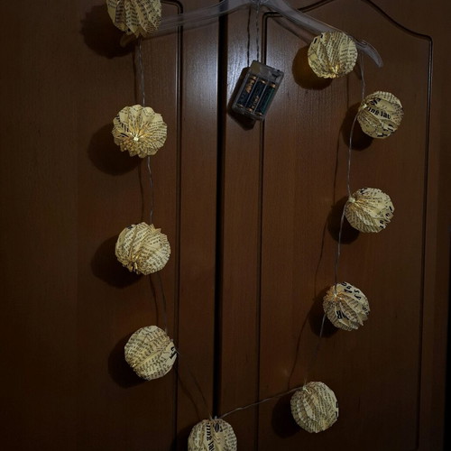 Battery-operated string lights warm white