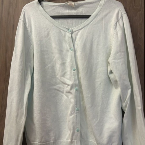 H&M Basic cardigan turquoise like new size large
