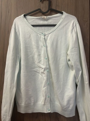 H&M Basic cardigan turquoise like new size large