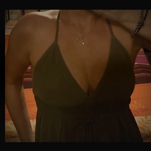 Iso summer backless dress used, khaki, size M