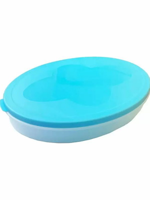 Collapsible oval travel bowl 19cm blue new