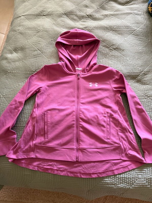 Under Armour jacket used, size Youth Small, pink