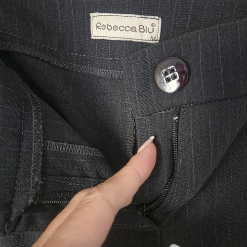 Office pants Rebecca Blu size M like new, dark gray with stripe