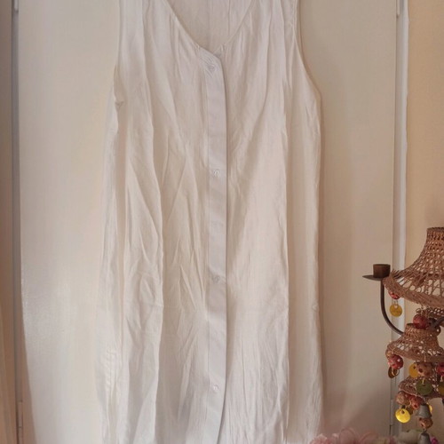 White transparent blouse dress new, size XL