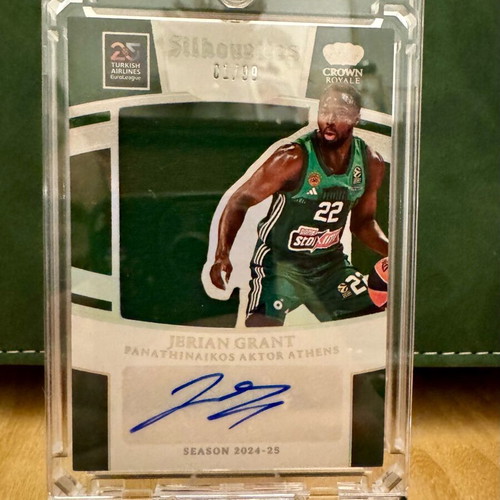 Jerian Grant Crown Royale card 01/99 signed with jersey piece new