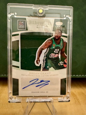 Jerian Grant Crown Royale card 01/99 signed with jersey piece new