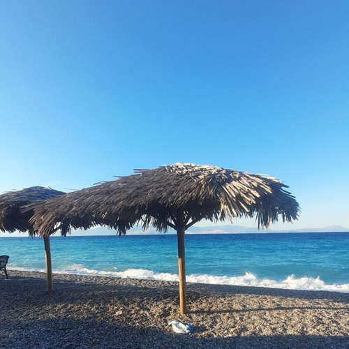 Professional heavy-duty beach umbrella used