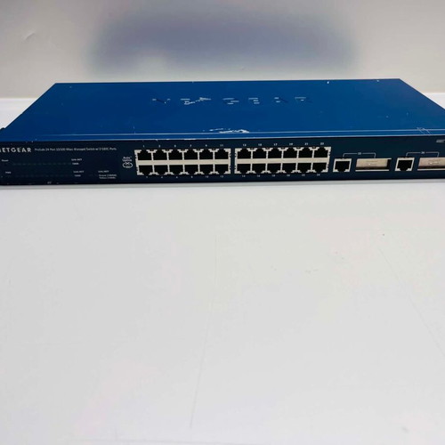 Netgear ProSafe FSM726 Managed Switch 10/100 with 2 GBIC Ports used