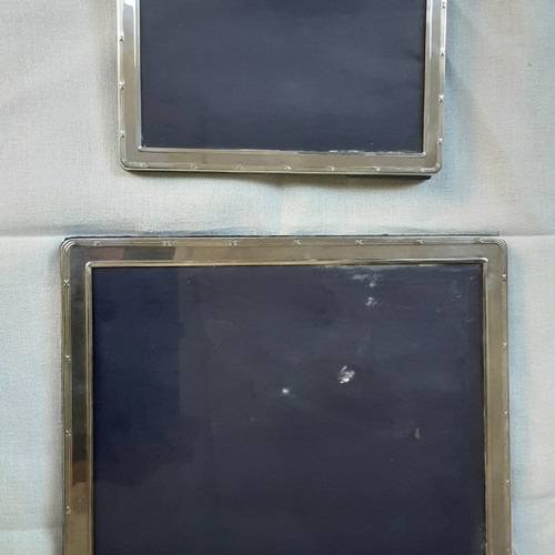 Silver Plated Sheffield Frames new, large and medium with velvet back