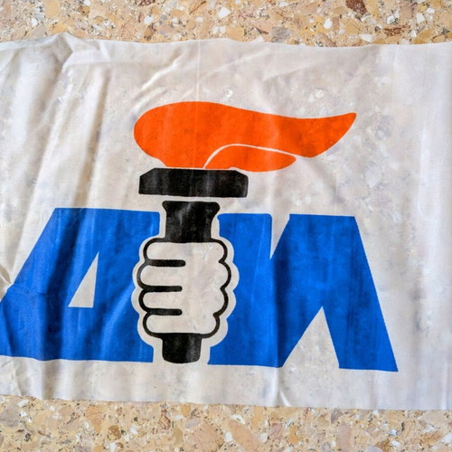 Nea Dimokratia flag used, approx. 48x23 cm