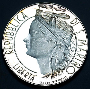 Σαν Μαρίνο - 500 Lire 1986, Ασημένιο Proof