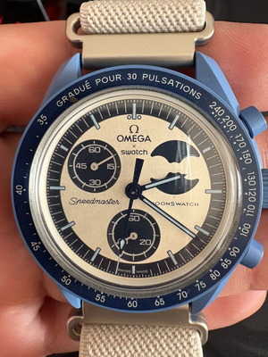 Omega X Swatch Mission to the Blue Moon watch new, blue