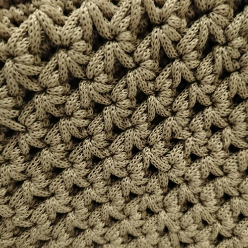 Handmade large knitted shoulder bag in brown color new