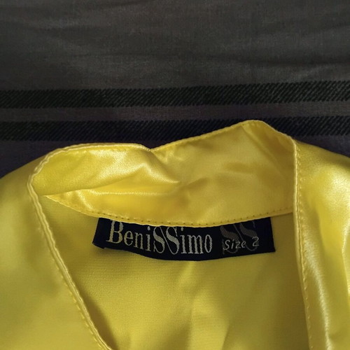 Benissimo satin top used, yellow, size M