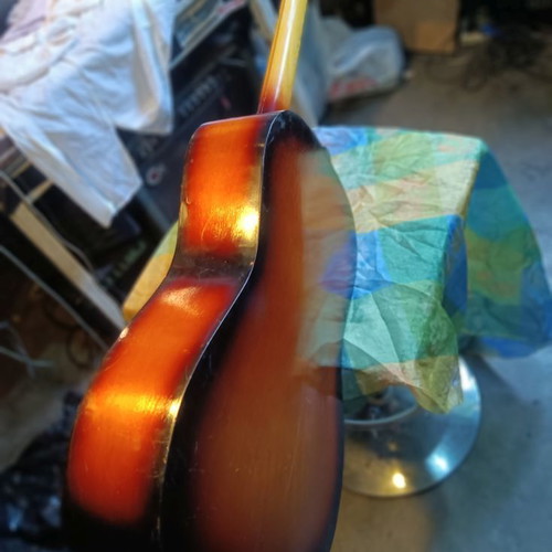 Egmond Holland acoustic guitar used, vintage with soft case and strap option