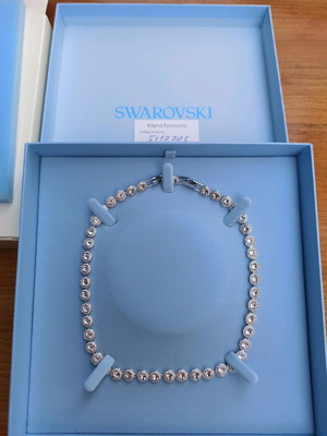 Swarovski Una Angelic necklace, white and silver