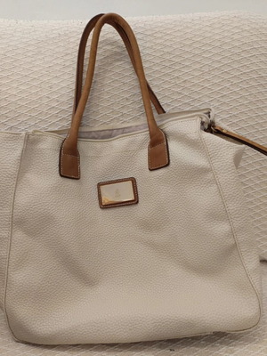 Kem shoulder bag large size new, beige and brown