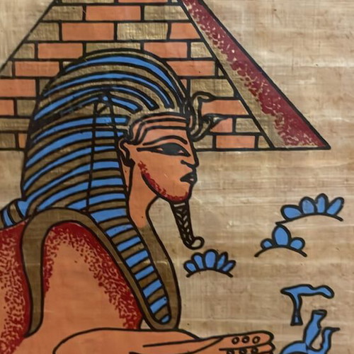 Papyrus paintings set of 2 new, Egypt motifs