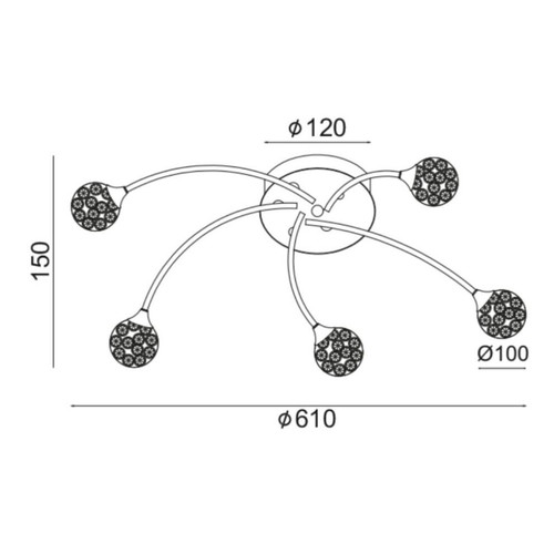 Ceiling lights new, two-, four-, and five-light models