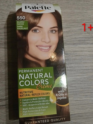 Palette hair dye dark brown with slight red tint new