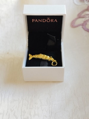 Pandora 14K Gold Plated Fish Charm for Bracelet or Necklace New