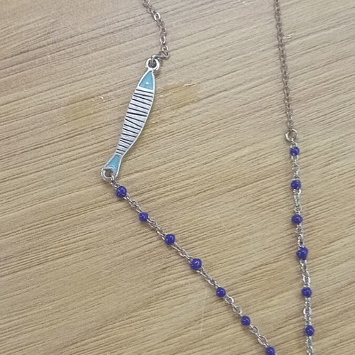 Stainless steel necklace used, in very good condition